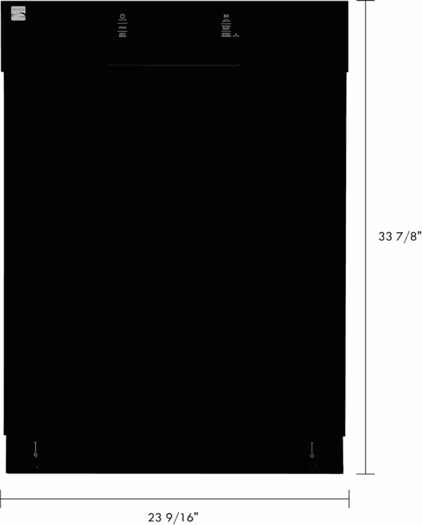 24" Built-In Stainless Steel Tub Dishwasher with Smartwash, Smart Dry, and Morespace Adjustable Rack, Energy Star Certified, Black - Image 2