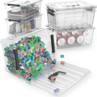 Clear Storage Latch Bins, 6-Pack Storage Organizer Box with Handle and Lids, 5-Litre - Image 8