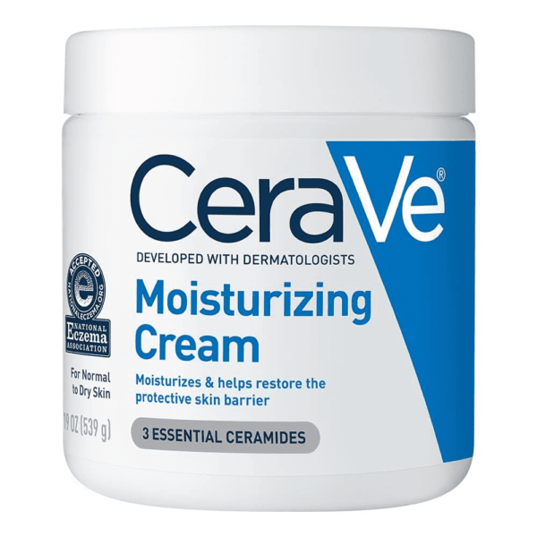 Moisturizing Cream, Body and Face Moisturizer for Dry Skin, Body Cream with Hyaluronic Acid and Ceramides, Daily Moisturizer, Oil-Free, Fragrance Free, Non-Comedogenic, 19 Ounce