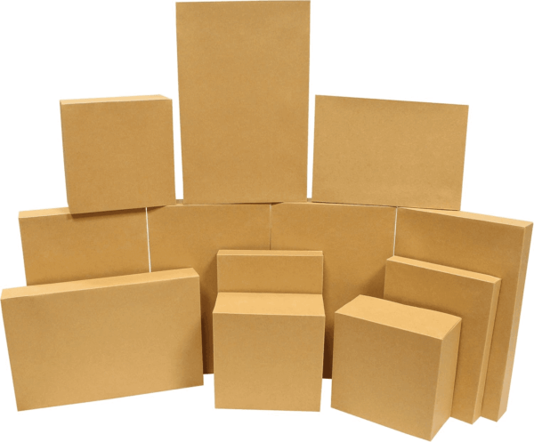 12PCS Brown Kraft Cardboard Gift Boxes with Lids for Presents, 4" Deep Large Shirt Robe Wrapping Boxes for Christmas Holiday, 4 Different Sizes Festive Xmas Lingerie Cupcake DIY Boxes