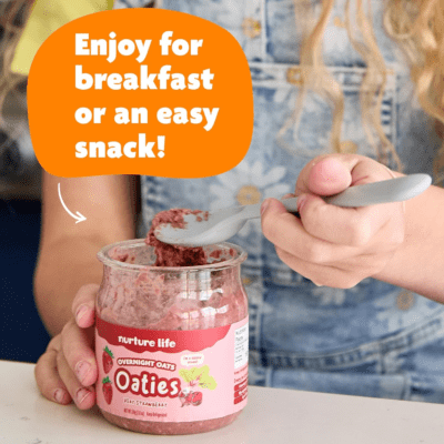 Overnight Oats, Variety Pack, Healthy Snacks for Kids, Nutritious Breakfast Food for Children W/Real Fruit & Hidden Veggies, No Added Sugar, Ready to Eat Meals for Toddlers & Kids, 4 Pack - Image 3