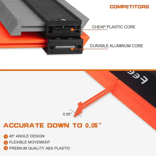Contour Gauge (12 Inch) with Lock Profile Tool, Super Contour Duplicator Men Gifts Woodworking Tools Carpenter Tools Construction Scribe Tools for Man, Gifts for Men Dad Husband - Image 9