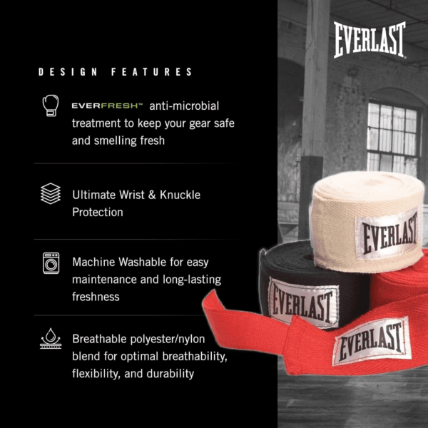 Boxing Handwraps, Machine Washable Speedbag Training and Martial Arts Hand Wrap - Image 3