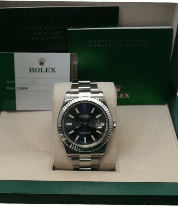Datejust Ii 41Mm Steel Blue Dial Men'S Watch 116334 - Image 4