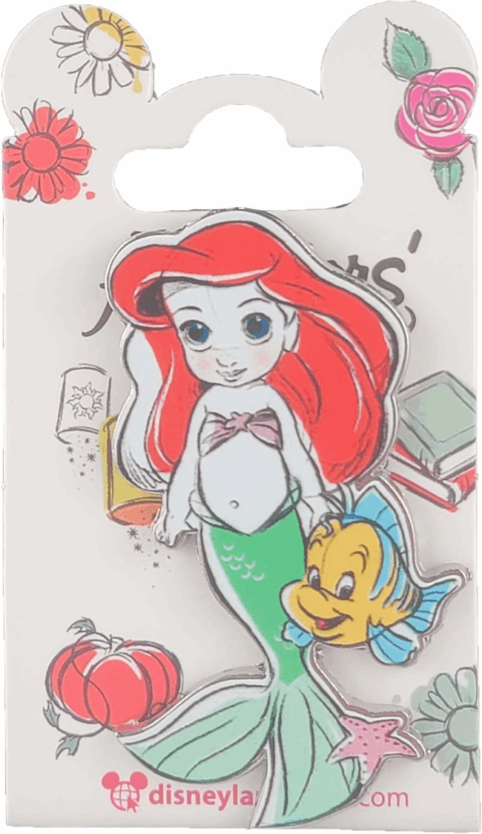 Disney Pin - Disneyland Paris - DLP - Animators Collection - Ariel - Standing with Flounder