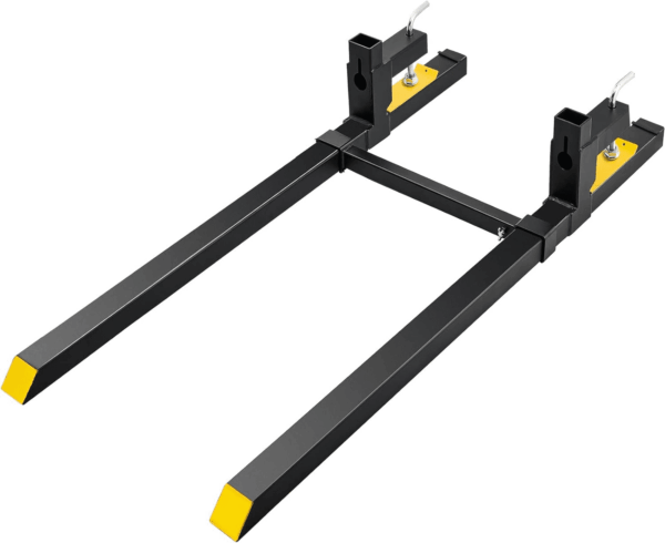 60" 2000Lbs Heavy Duty Pallet Forks with Adjustable Stabilizer Bar for Loader Bucket Skid Steer Tractor, Black - Image 9