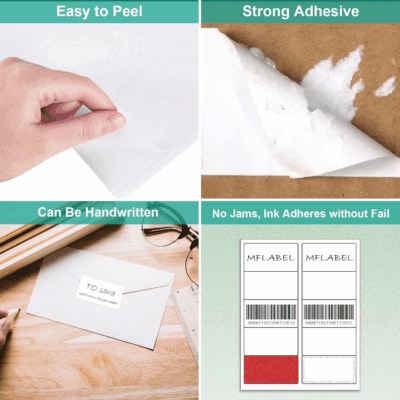 2X4 Shipping Address Labels - 500 Count, 50 Sheets for Printer - 10-UP Internet Mailing Stickers - 2" X 4" FBA Labels for Laser/Inkjet Printer - Image 4