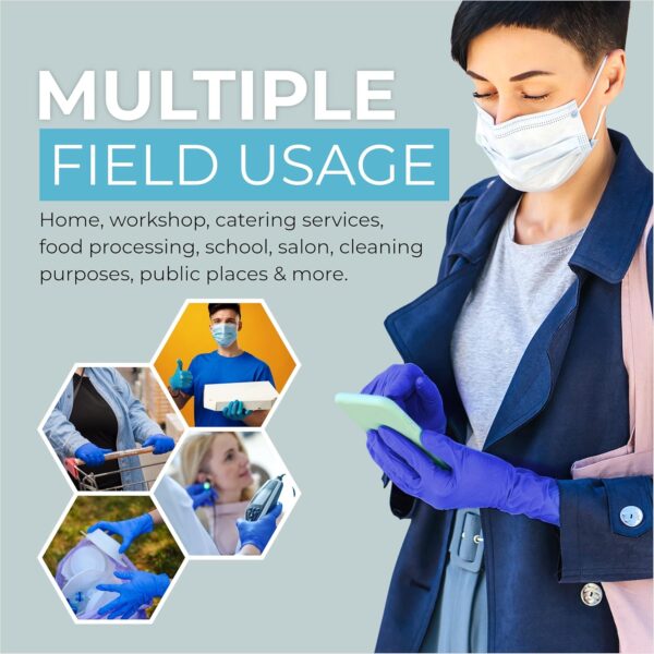 Nitrile Gloves, Disposable Gloves, Comfortable, Powder Free, Latex Free | 100-1000 Gloves - Image 4