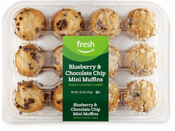 Brand, Blueberry & Chocolate Chip Mini Muffins, Frozen, 10.3 Oz, 12 Count