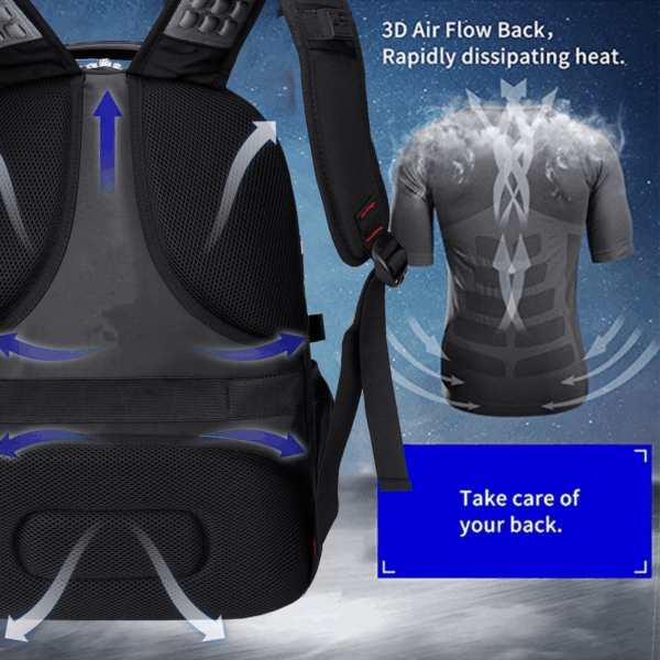 Extra Large 50L Travel Laptop Backpack with USB Charging Port, College Backpack Airline Approved Business Work Bag Fits 17 Inch Computer for Men Women - Image 6