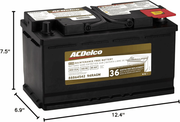 Gold 94RAGM (88864542) 36 Month Warranty AGM BCI Group 94R Battery - Image 6