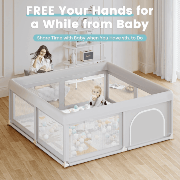50 X 50 Inch Baby Playpen with Mat Small Playpen for Babies and Toddlers Baby Fence Playards - Image 2