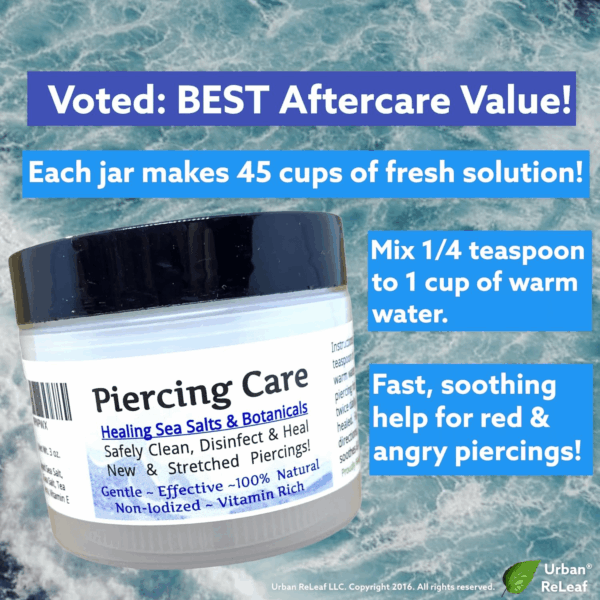 Piercing Care - Healing Sea Salt & Botanical Aftercare - Safely Clean & Heal New & Stretched Piercings - 1 (3 Ounce) - Image 6