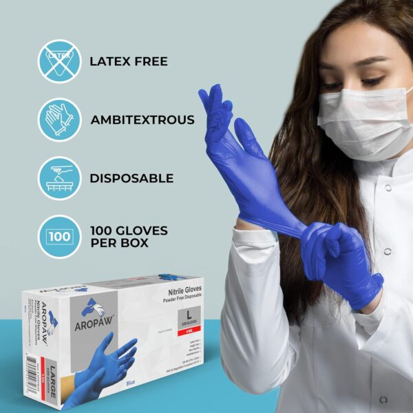 Nitrile Gloves, Disposable Gloves, Comfortable, Powder Free, Latex Free | 100-1000 Gloves - Image 5