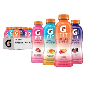 Fit Electrolyte Beverage, Healthy Real Hydration, New 2.0 4 Flavor Variety Pack, 16.9.Oz Bottles (12 Pack)