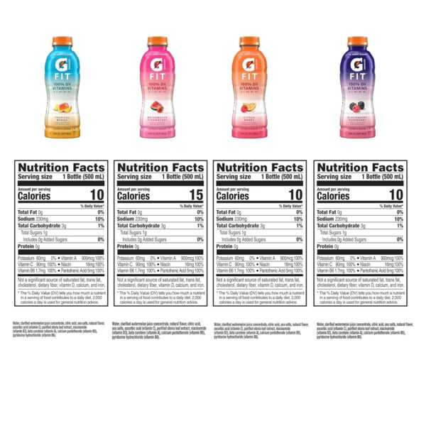 Fit Electrolyte Beverage, Healthy Real Hydration, New 2.0 4 Flavor Variety Pack, 16.9.Oz Bottles (12 Pack) - Image 4