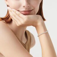 925 Sterling Silver Italian Handmade 4Mm Bead Ball Strand Chain Bracelet for Women, Made in Italy - Image 4