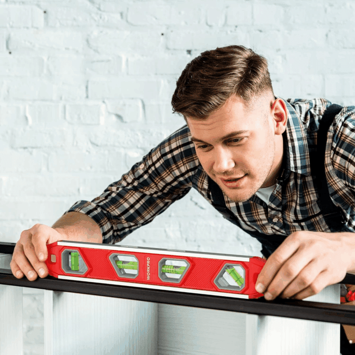 12 Inch Torpedo Level, Magnetic Small Leveler Tool, Plumbing Level with Pitch Vial, Aluminum Reinforced, 4 Bubbles, V-Groove for Conduit Bending - Image 6