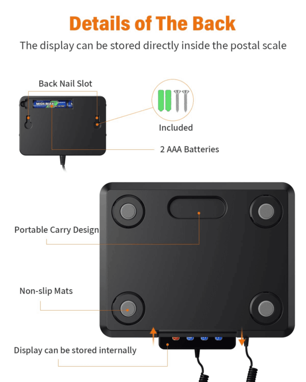 Shipping Scale 0.5Oz-440Lb High Accuracy Postal Digital Weight Luggage Scale for Packages Warehouse Home Small Business Pet Food Mail - Image 4