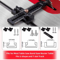 Thin Rip Jig Table Saw Jig Guide for Making Repetitive Narrow Thin Strip Cuts Woodworking Tools Fast Thin Ripping Guide for Table Saw Band Saw Router Table Fits for 3/8" X 3/4" T Slot - Image 2