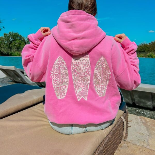 Preppy Embroidery Floral Hoodie for Teen Girl Women Oversized Hooded Sweatshirt Y2K Vintage Graphic Pullover Top - Image 5