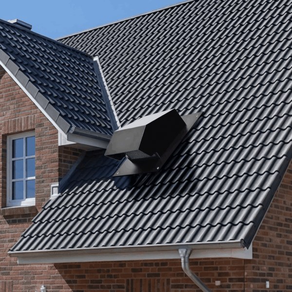 4 Inch Roof Vent Cap, Heavy Duty Galvanized Steel Removable Roof Exhaust Vents for Houses, Home Ventilation System with Damper, Black - Image 7