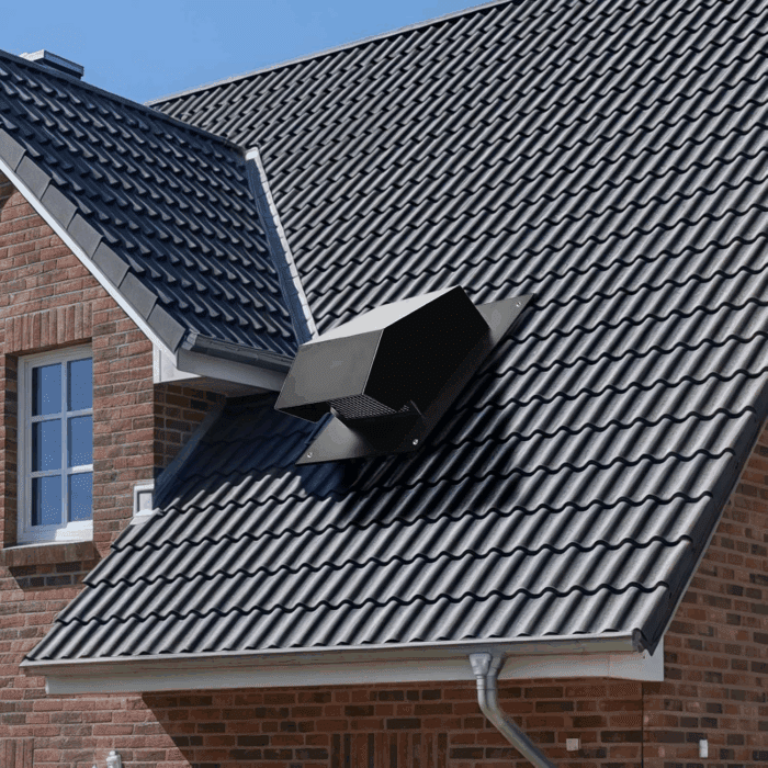 4 Inch Roof Vent Cap, Heavy Duty Galvanized Steel Removable Roof Exhaust Vents for Houses, Home Ventilation System with Damper, Black - Image 7