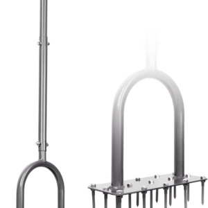 Lawn Aerator Spike Metal Manual Dethatching Soil Aerating Lawn with 15 Iron Spikes, Pre-Assembled Grass Aerator Tools for Yard, Lawn Aeration, Garden Tool, Revives Lawn Health, Patented