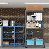 5 Tier Shelving Unit, Adjustable Storage Shelves with Wheels, Wire Shelving, 400 Lbs Capacity per Shelf, Max 2000 Lbs Total for Pantry, Kitchen, Garage, 30" L X 14" W X 59" H, Blacka - Image 2