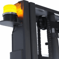 Electric Walkie Stacker, 3300 Lbs Capacity 130“ Lift Height Powered Drive and Lift Electric Stacker, with Straddle Legs Adjustable Forks Material Lift - Image 8