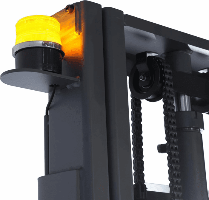 Electric Walkie Stacker, 3300 Lbs Capacity 130“ Lift Height Powered Drive and Lift Electric Stacker, with Straddle Legs Adjustable Forks Material Lift - Image 8