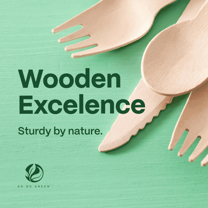 100% Compostable Cutlery Set - 300 Pieces Wooden Compostable Utensils [120 Forks, 90 Knives, 90 Spoons] - Disposable Wooden Cutlery, Eco Friendly Forks and Spoons Disposable Cutlery Set Party Utensils - Image 8