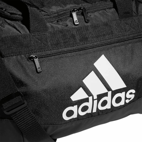 Unisex Defender 4.0 Gym Duffel Bag for Men and Women, Black/White, Small (38L) - Image 9