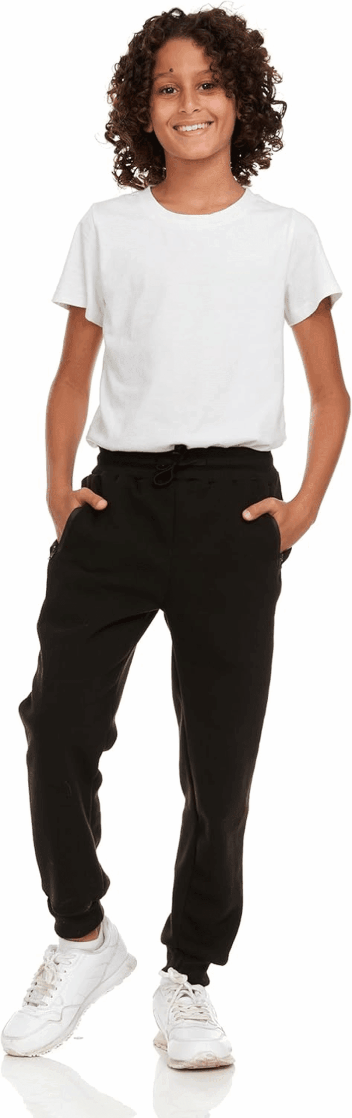 3Pk Boys Sweatpants Fleece Athletic Workout Kids Clothes Boys Joggers with Zipper Pocket and Drawstring Size 4-20 - Image 4