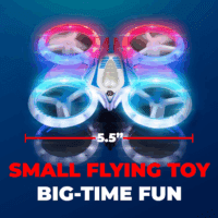 UFO 4000 Mini Drone for Kids - LED Remote Control Drone, Small RC Quadcopter for Beginners, 2.4Ghz Remote Control, 360 Flips, 2 Speed UFO Flying Toy for Kids, 2 RC Toy Batteries - Image 6