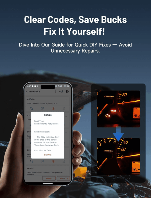 Topscan Lite OBD2 Scanner Bluetooth, Bi-Directional Scanner Wireless All System Diagnostic Tool for Ios & Android, FCA Autoauth, 8+ Hot Reset, Repair Guides, Car Code Reader, Performance Test - Image 6