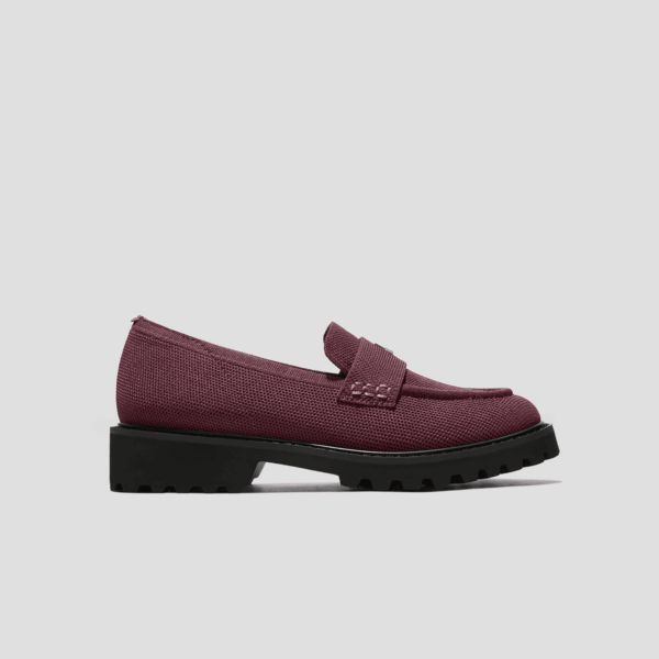 Francesca Women'S Loafers, Waterproof Round-Toe Platform Chunky Heel Loafers Bordeaux - Image 2