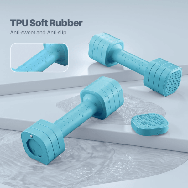 Adjustable Dumbbell Set of 2, 4 in 1 Free Weights Dumbbells Set for Women, Hand Weights for Women at Home, Each 2Lb 3Lb 4Lb 5Lb with TPU Soft Rubber Handle for Home Gym Exercise Training - Image 5