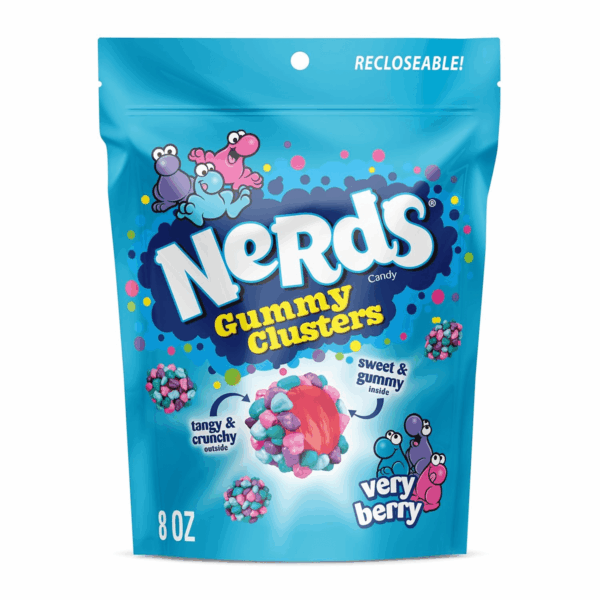 Gummy Clusters, Candy, Very Berry, Crunchy and Gummy, 8 Oz