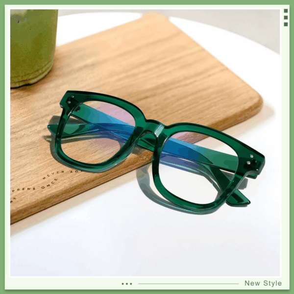 Blue Light Blocking Glasses Oversized Fashion Blue Light Glasses for Women anti Eyestrain & UV Protection Computer Eyeglasses (Green) - Image 6