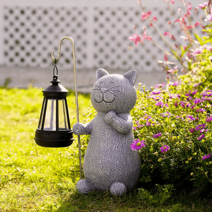 Garden Decor Solar Statues: Mothers Day Birthday Gifts for Mom Grandma Women Sister Wife Lady Lover - Front Patio Balcony Yard Art Lawn Ornaments Porch Outdoor outside Decorations (Cat) - Image 9
