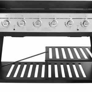 8-Burner Gas Grill, 104,000 BTU Liquid Propane Grill, Independently Controlled Dual Systems, Outdoor Party or Backyard BBQ, Black