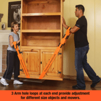 2-Person Lifting and Moving Straps - Lift, Move and Carry Furniture, Appliances, Mattresses or Any Item up to 800 Lbs. Safely and Easily like a Pro, Firehouse Red Special Edition - Image 4