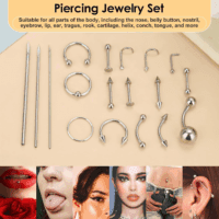 104PCS Body Septum Piercing Kit with 14G/16G/20G Piercing Needles Piercing Jewelry and Tool Set for Ear Nose Belly Button Nipple Lip Cartilage Eyebrow Tongue Navel Piercing Kit for All Piercings - Image 4