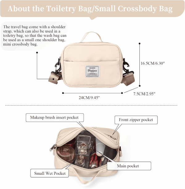 Weekender Bags for Women,Overnight Travel Duffel Bag,Personal Item Travel Bag with Shoes Compartment,Gym Bag,3Pcs Set - Image 4