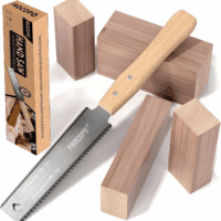 Hand Saw Woodworking Tools, 6-Inch Pull Saw, Flexible Double-Edge Blade 17/11 TPI, Japanese Flush Cut for DIY Craft, Non-Slip Wood Handle, Sharp & Lightweight for Woodworking and Garden Trim