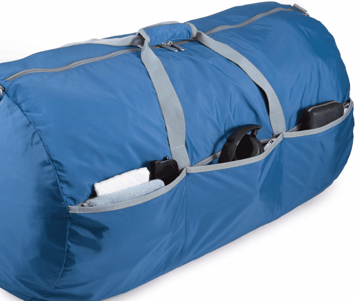 Large Duffel Bag (100L) for Travel, Travel Bag, with Multiple Zippered Pockets, Lightweight yet Durable Nylon Material, 50-Pound Weight Capacity, Navy Blue, 32.4"L X 16.9"W X 16.9"H - Image 5
