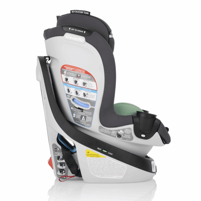 Gold Revolve360 Slim 2-In-1 Rotational Car Seat with Green & Gentle Fabric (Peridot Green) - Image 10