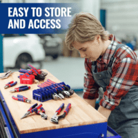 2-Pack Plier Organizer Rack with Non-Slip Rubber Base, 20 Slots Tool Box Holder, Drawer Storage for Cutters (Pliers Not Included) - Image 8