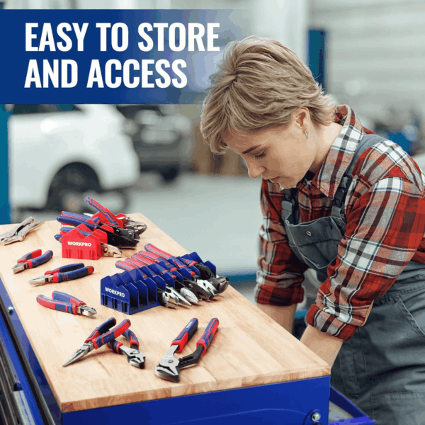 2-Pack Plier Organizer Rack with Non-Slip Rubber Base, 20 Slots Tool Box Holder, Drawer Storage for Cutters (Pliers Not Included) - Image 8